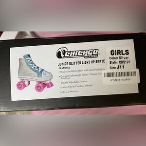 Chicago Skates Junior Glitter Light Up Skate, NWT